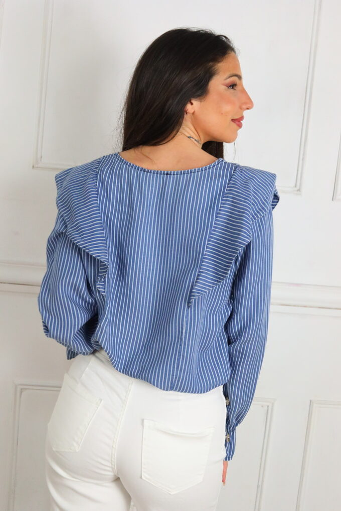 Blusa Volantes Rayas
