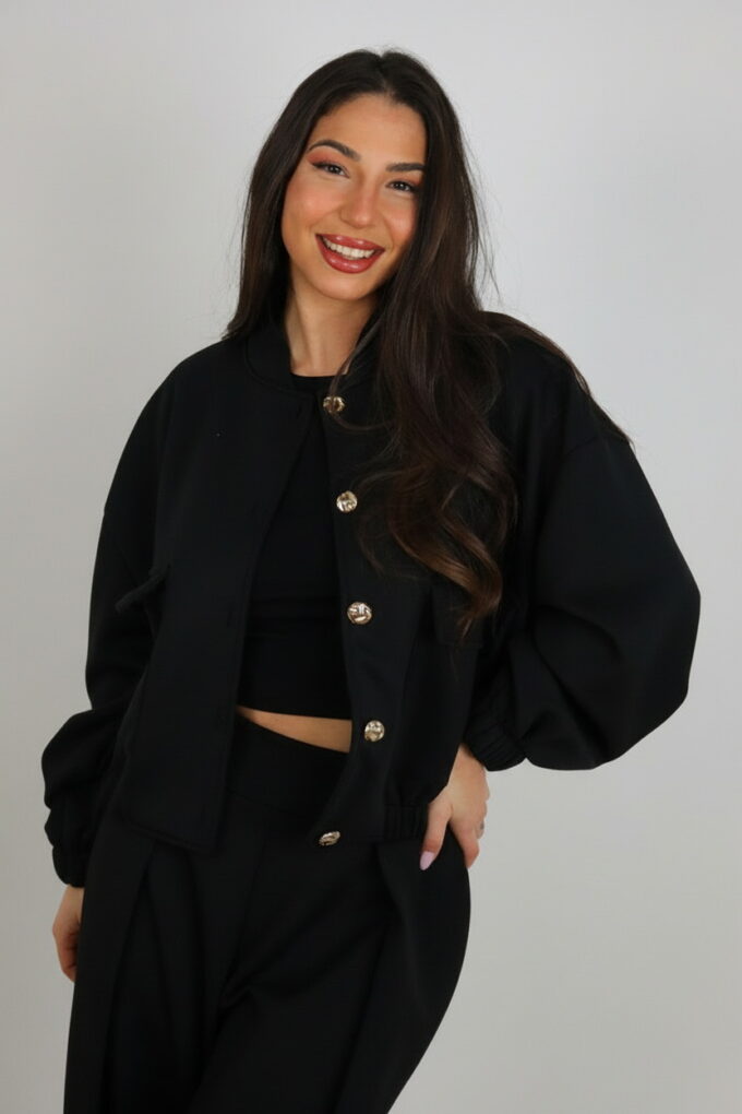 Bomber Algodón Botones