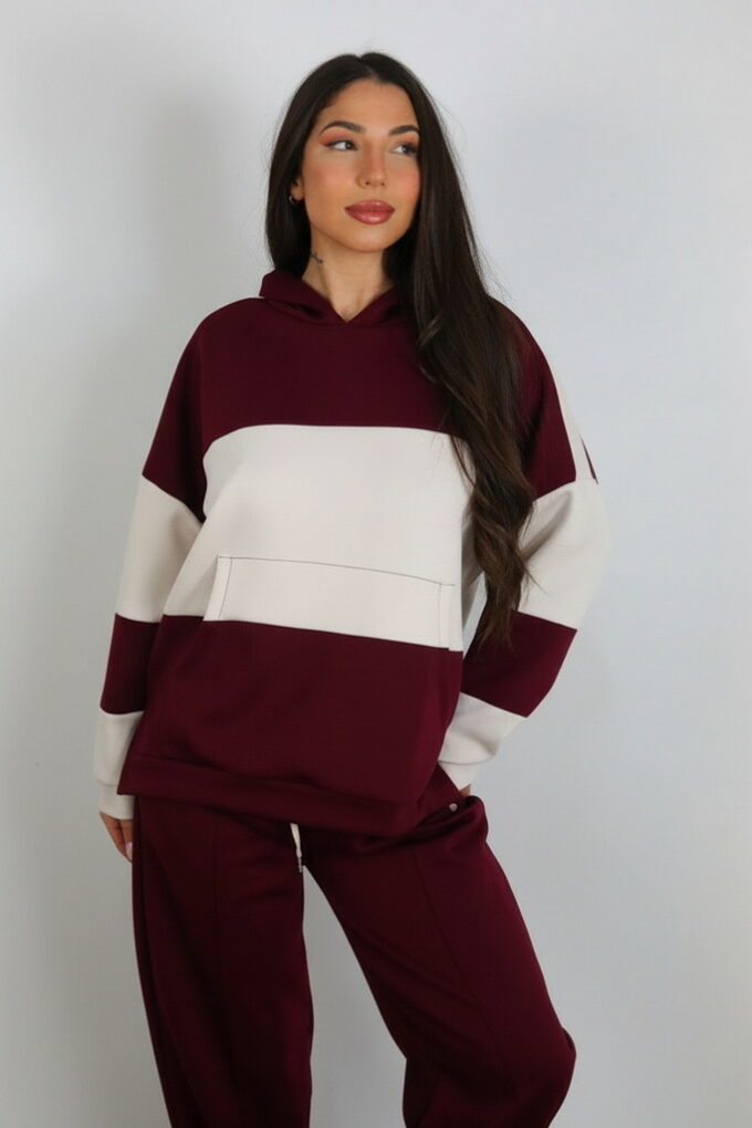 Sudadera Bicolor Gorro