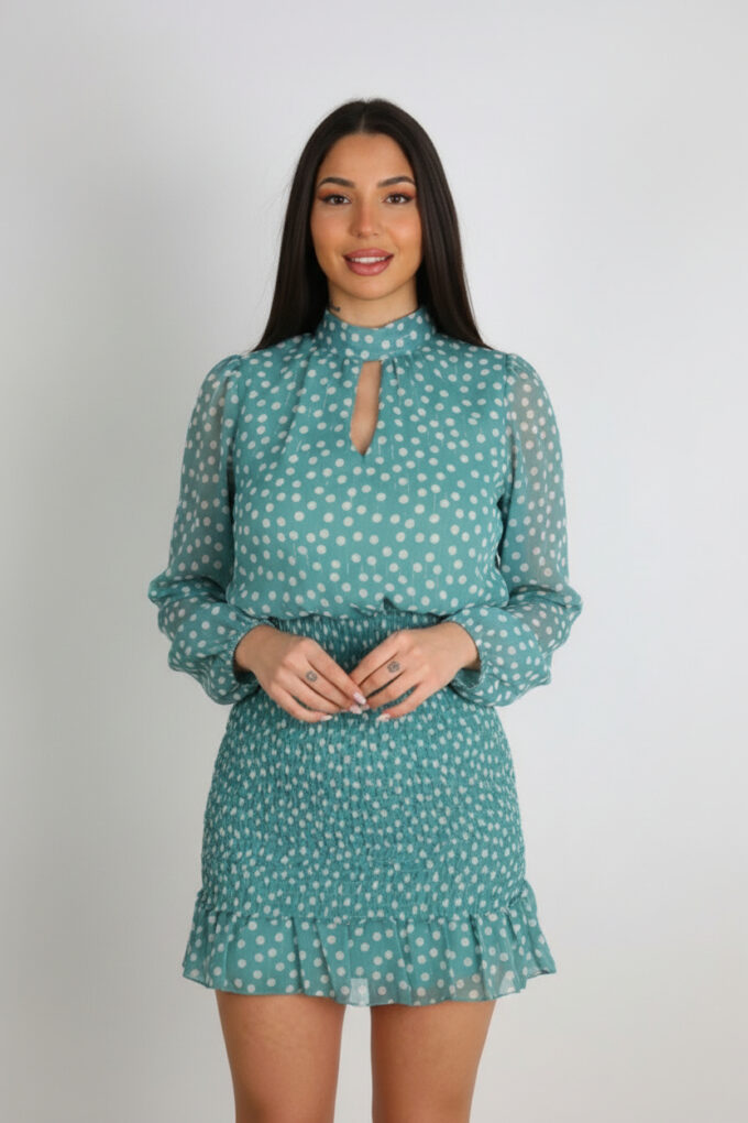 Vestido Fruncido Gasa