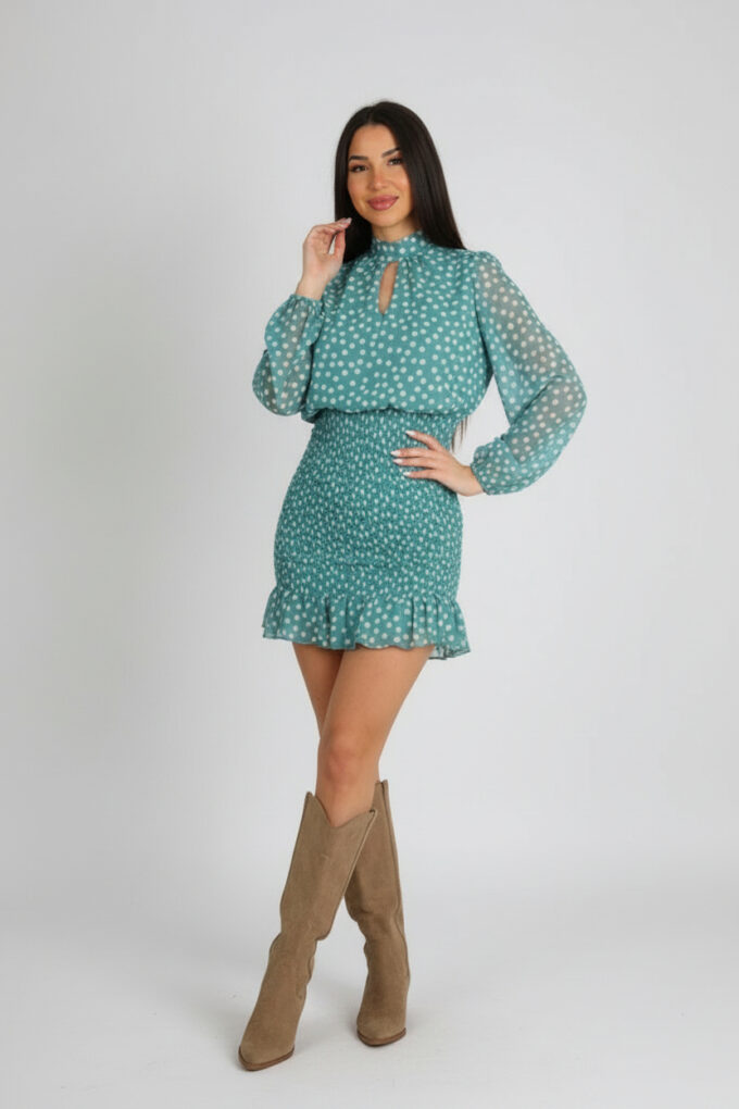 Vestido Fruncido Gasa