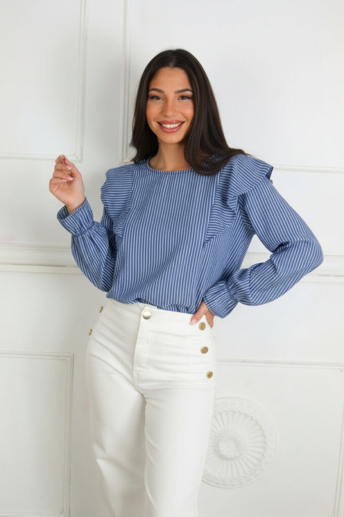 Blusa Volantes Rayas