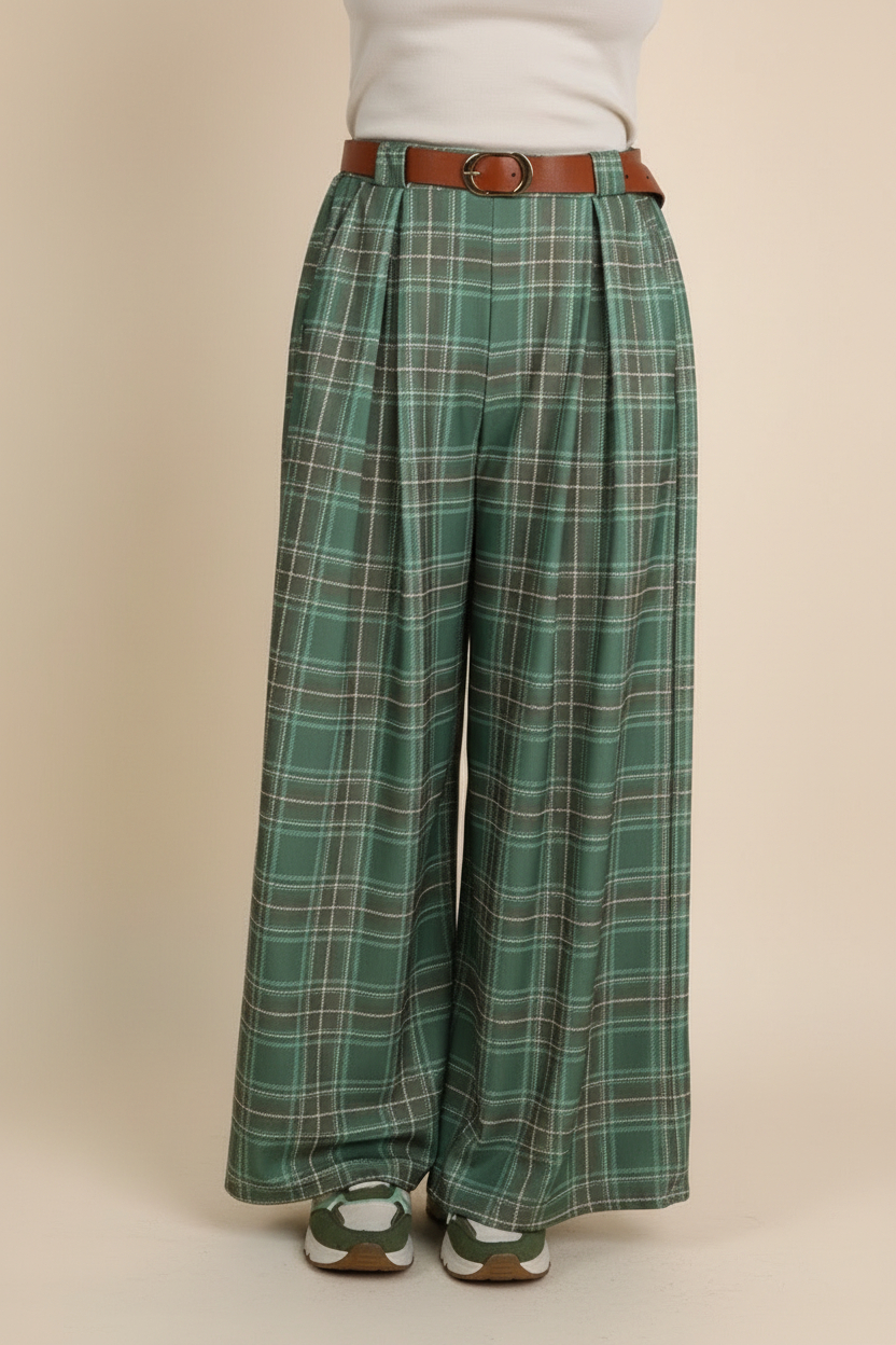 Pantalon Cuadros Cinturón - Imagen 4