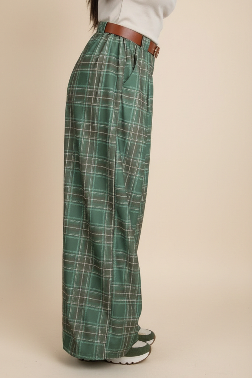 Pantalon Cuadros Cinturón - Imagen 5