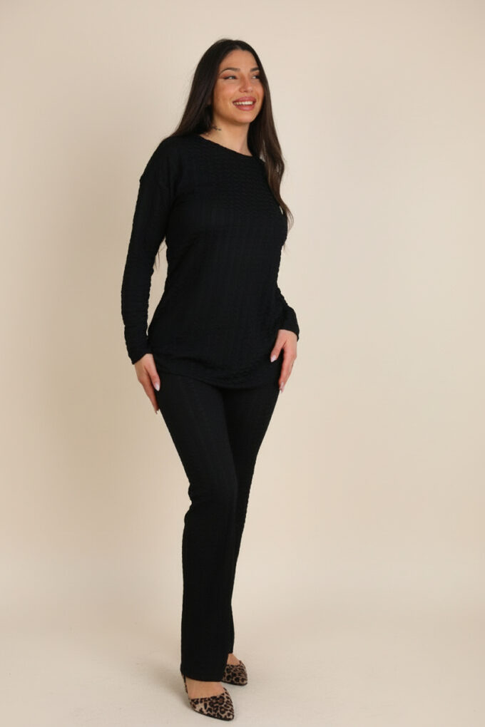 Conjunto Abullonado - Única, Negro