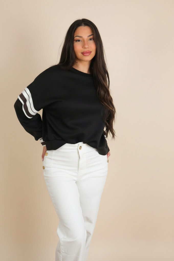 Sudadera Mangas Rayas