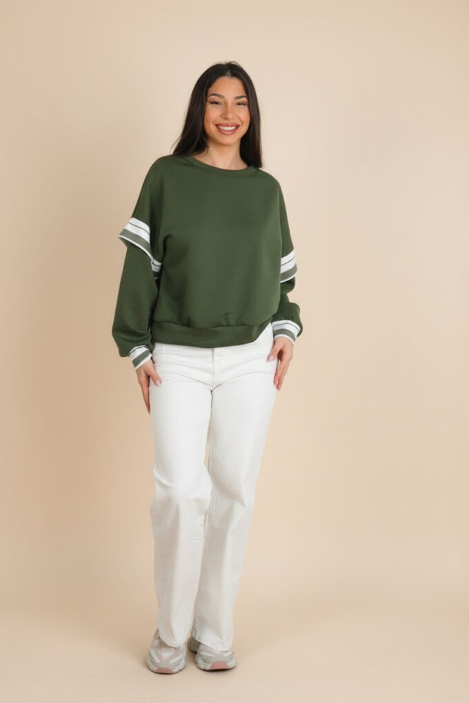 Sudadera Mangas Rayas