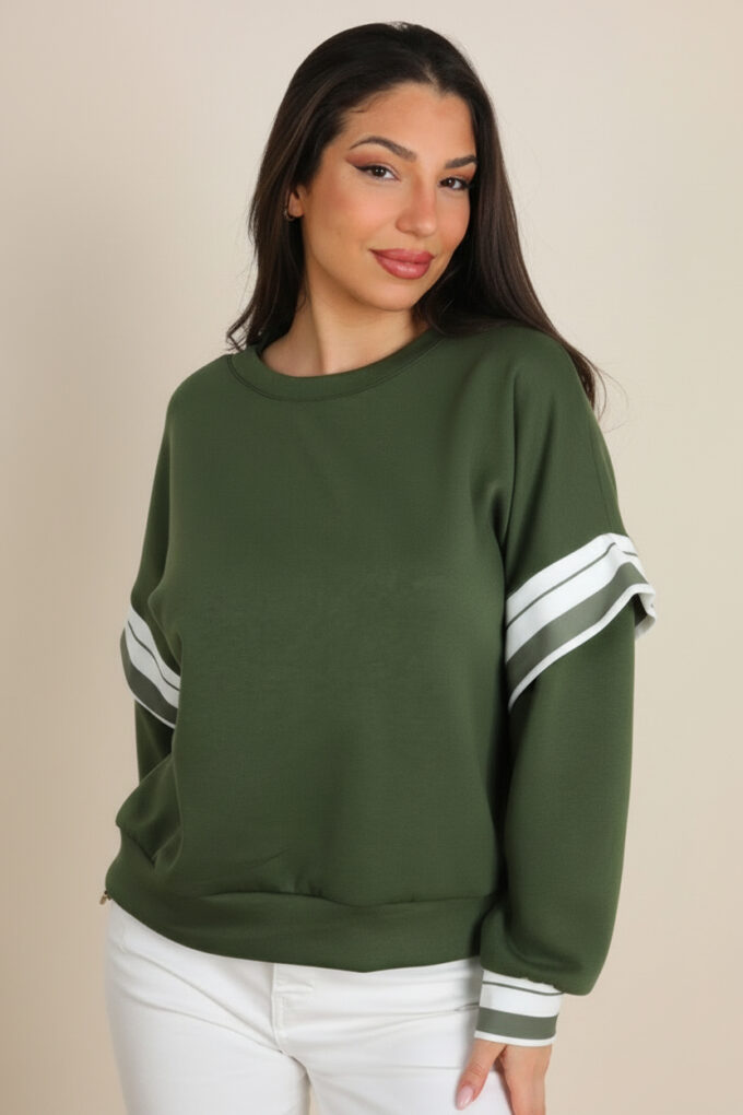 Sudadera Mangas Rayas