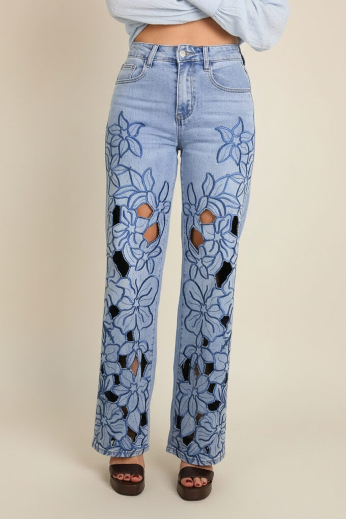 Vaquero Bordado Brillos