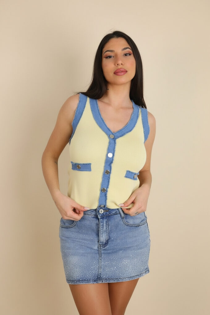 Falda Vaquera Brillos