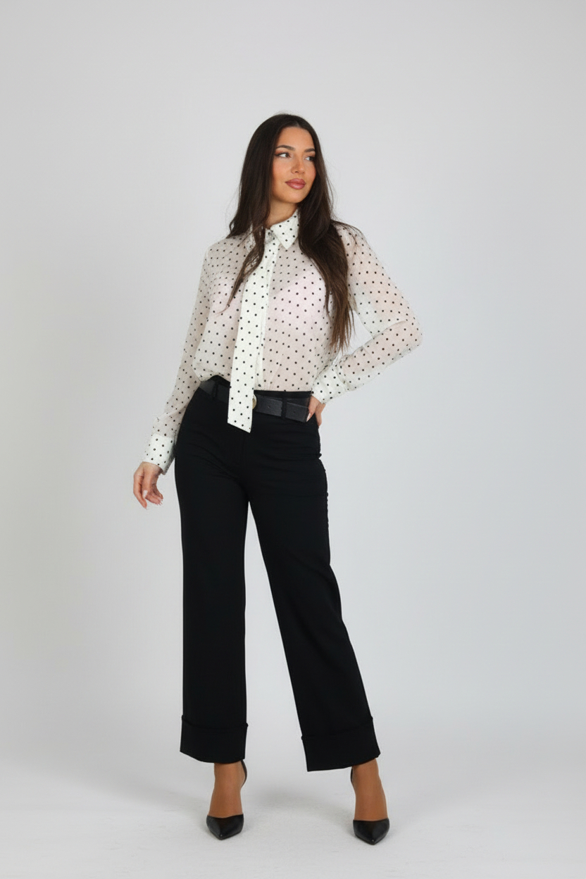 Pantalon Tiro Alto Dobladillo