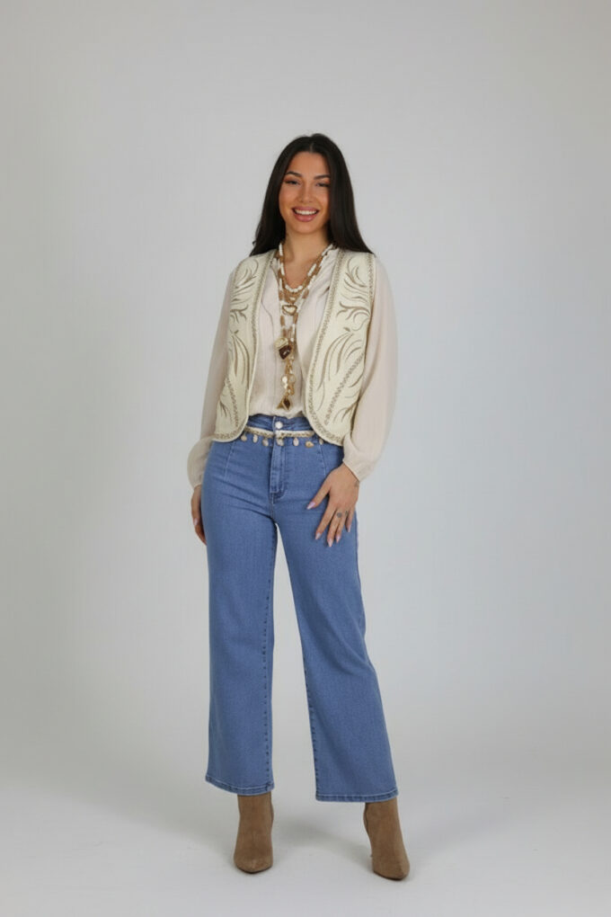 Vaquero Cintura Conchas