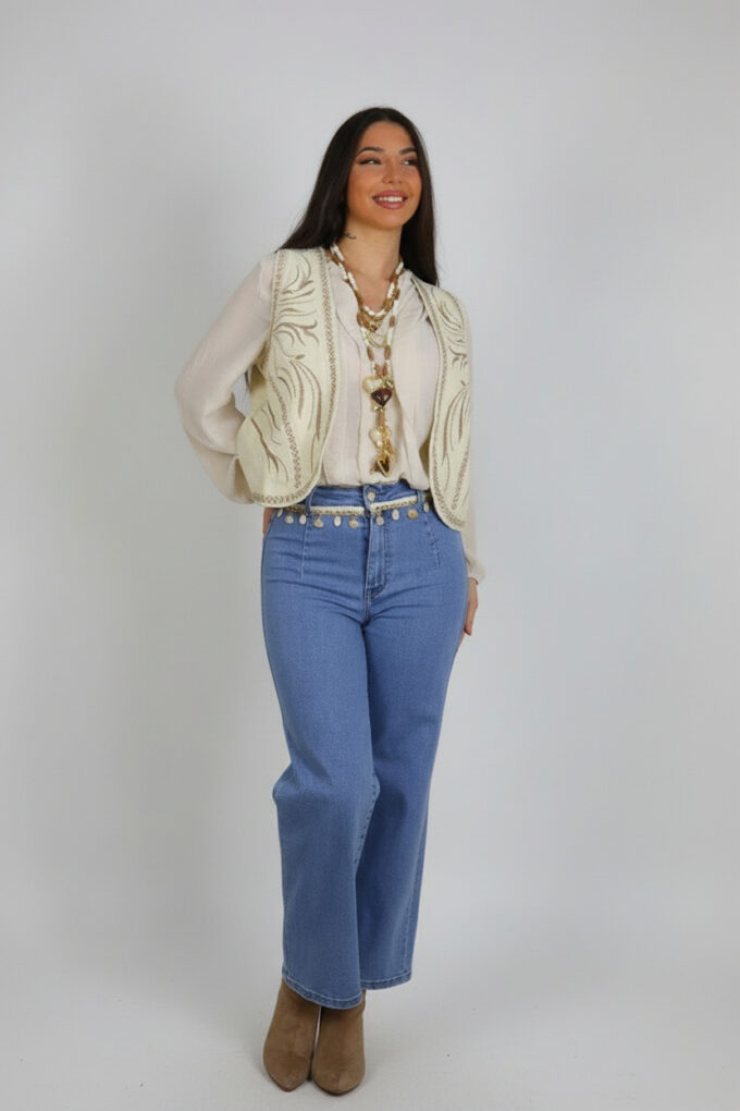 Vaquero Cintura Conchas