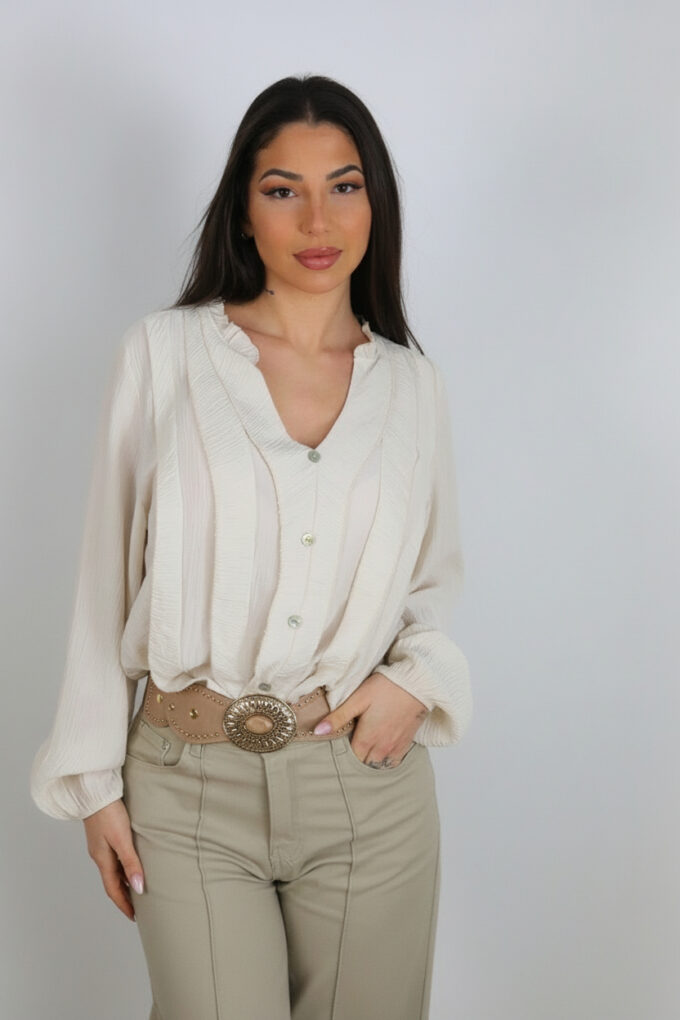 Blusa Bambula - Única, Beige