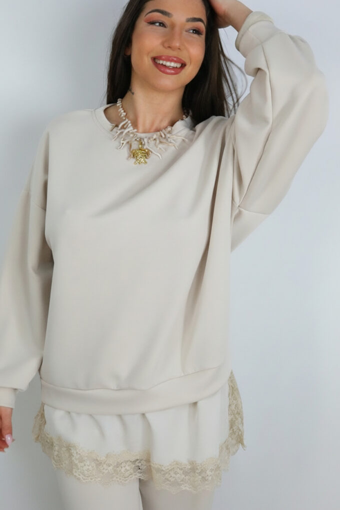 Conjunto Sport Con Encaje