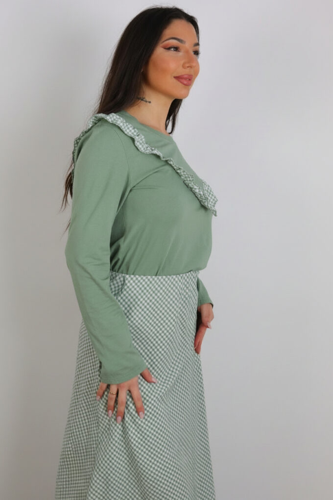 Camiseta Volantes Cuadros