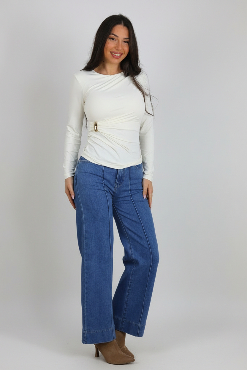 Camiseta Pliegues Broche - Imagen 4