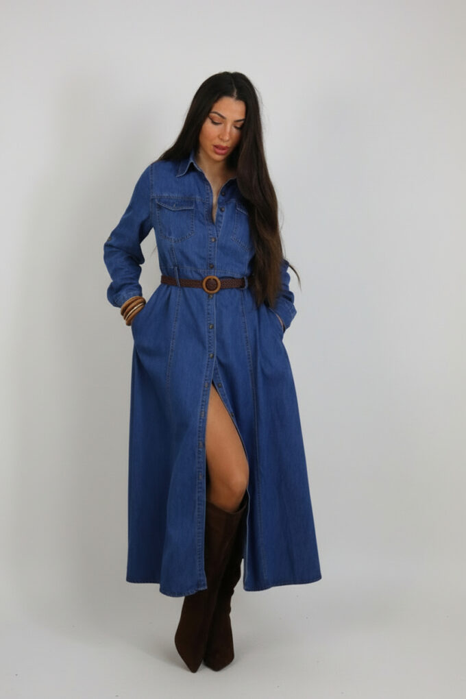 Vestido Largo Vaquero