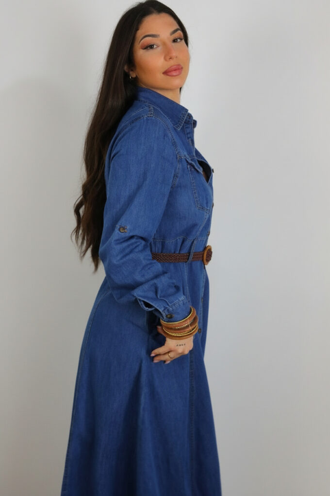 Vestido Largo Vaquero