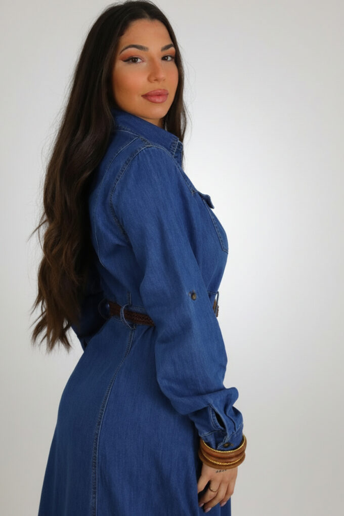 Vestido Largo Vaquero