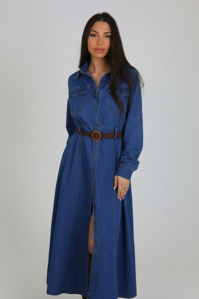 Vestido Largo Vaquero