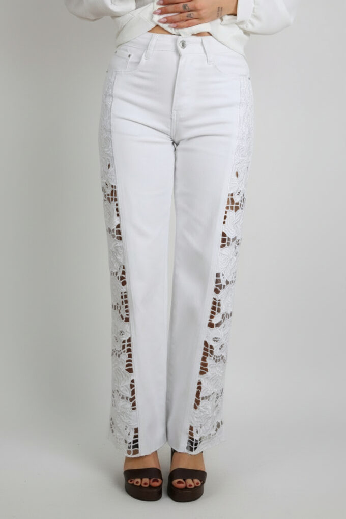 Vaquero Wide Leg Encaje