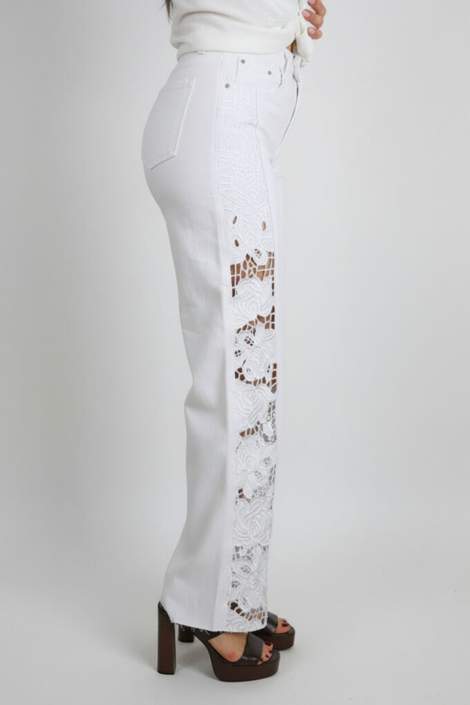 Vaquero Wide Leg Encaje