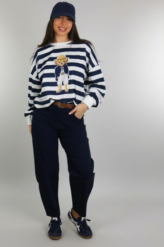 Sudadera Rayas Estampada