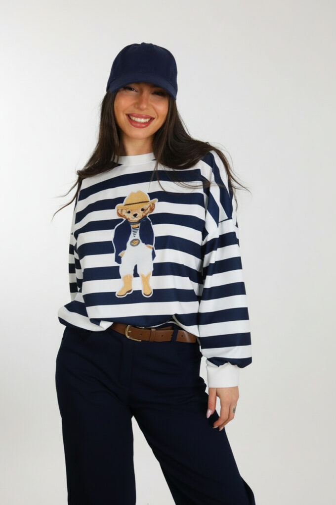 Sudadera Rayas Estampada