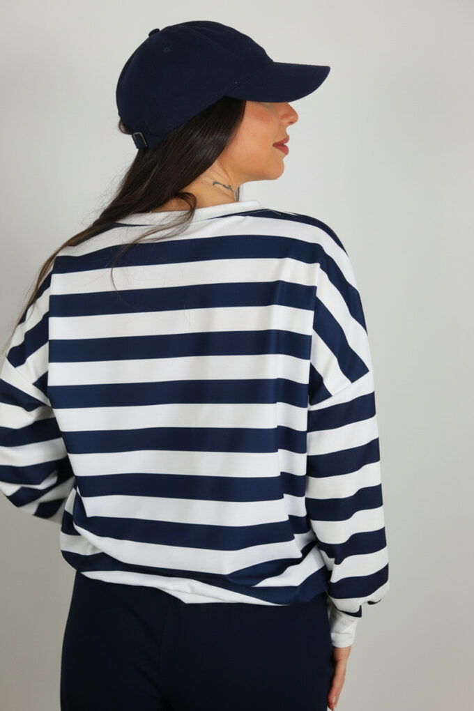 Sudadera Rayas Estampada