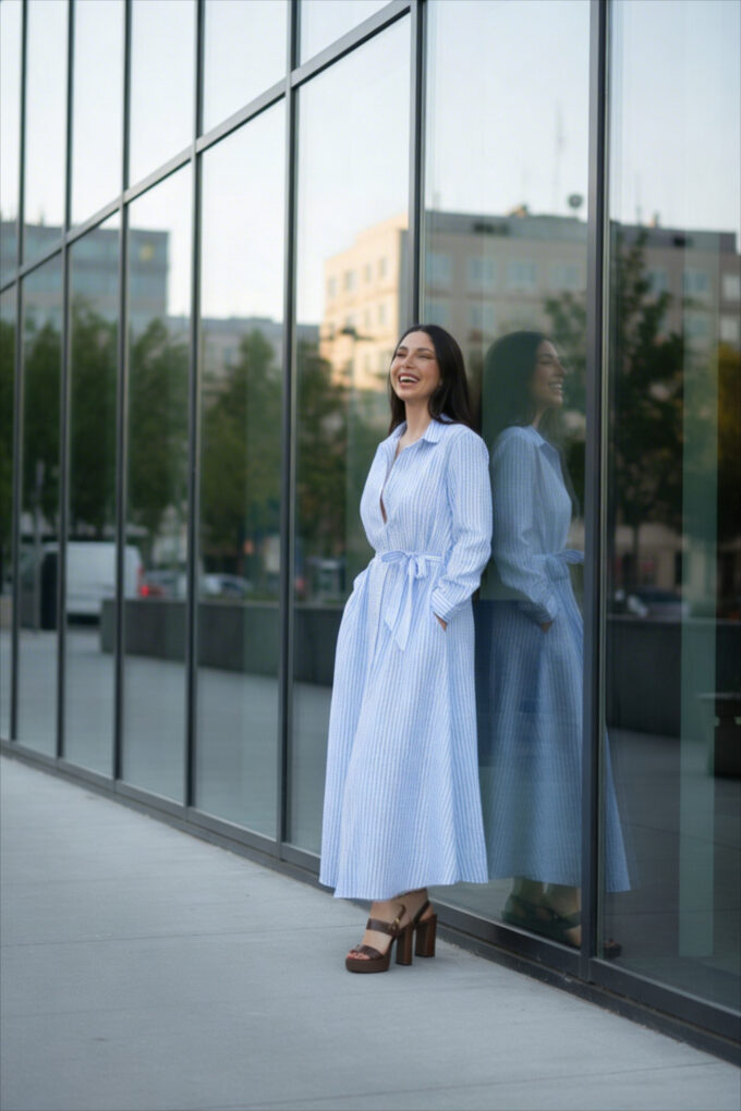 Vestido Camisero Rayas
