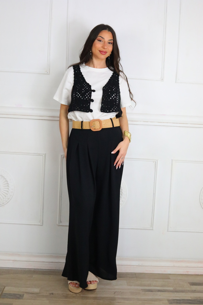 Pantalón Pinzas Cinturón - Imagen 2