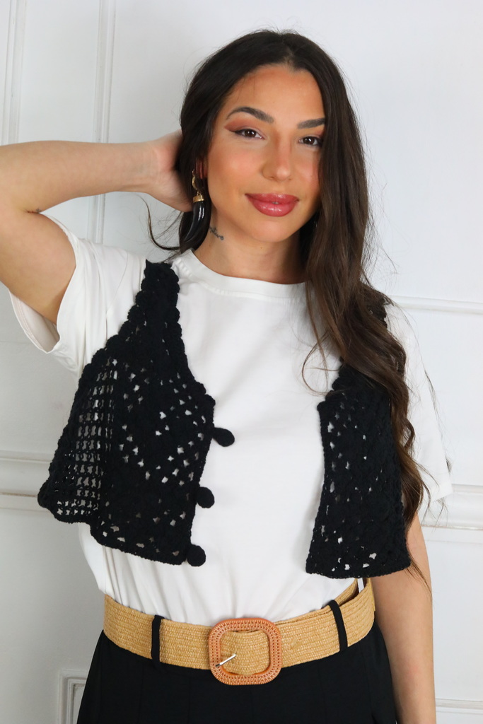 Camiseta Con Chaleco Croché - Imagen 3