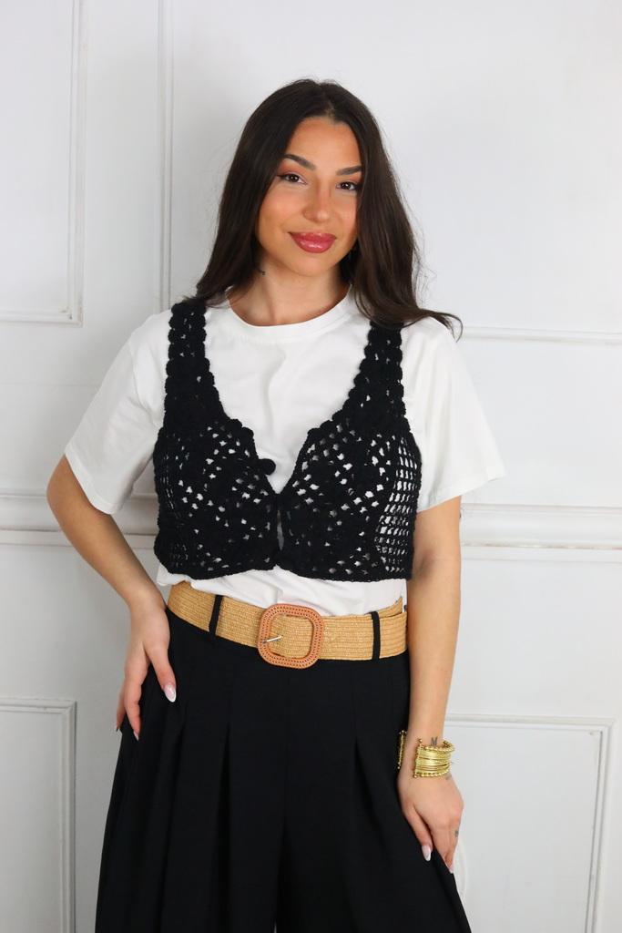 Camiseta Con Chaleco Croché