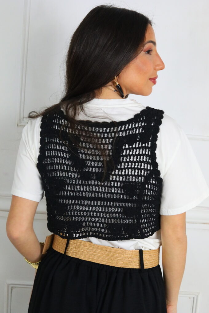 Camiseta Con Chaleco Croché