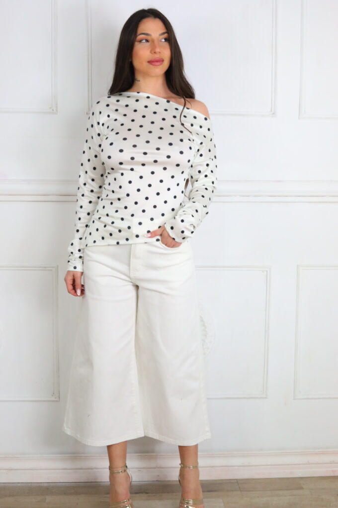 Camiseta Asimétrica Lunares