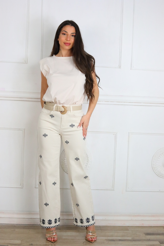 Vaquero Straight Bordado - Imagen 2