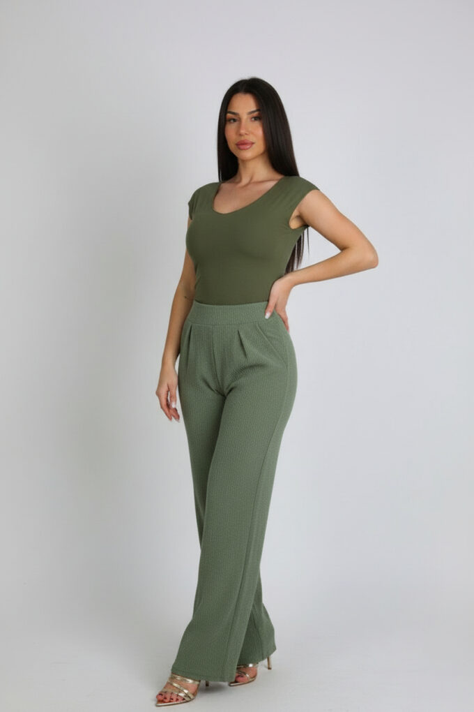 Pantalon Acanalado Pinzas