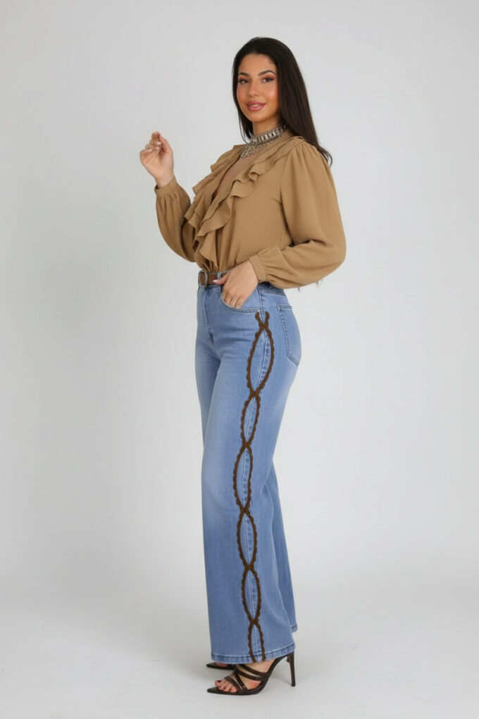 Vaquero Bordado Cinturón