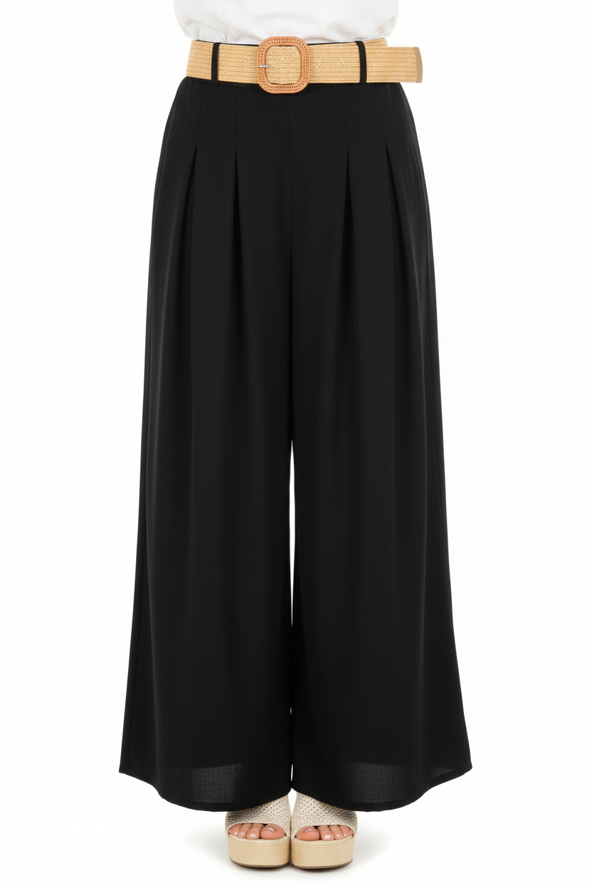 Pantalón Pinzas Cinturón - Imagen 3