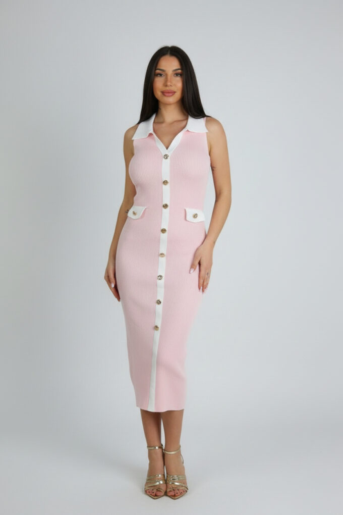 Vestido Punto Botones