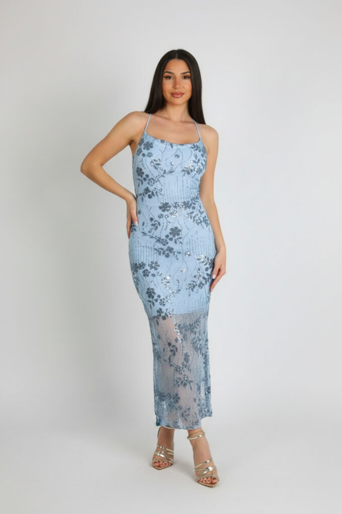 Vestido Tull Lentejuelas