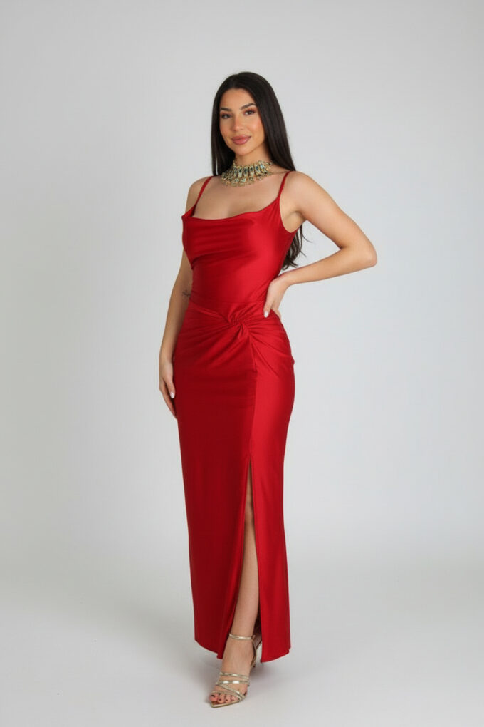 Vestido Nudo Cordón