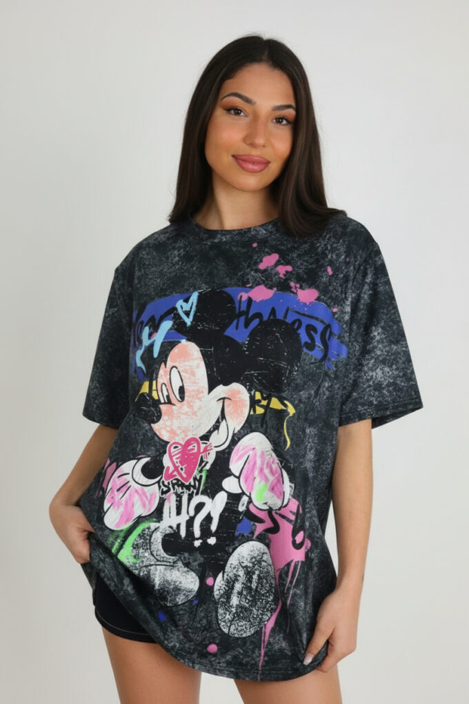 Camiseta Larga Estampada