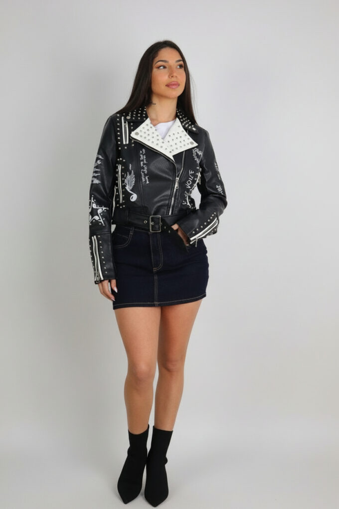 Chaqueta Polipiel Tachuelas