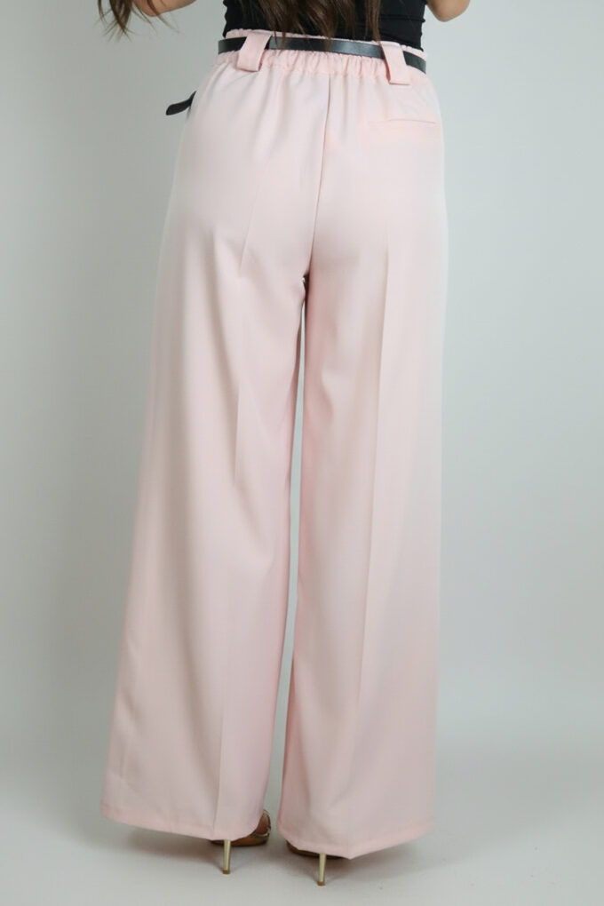 Pantalon Ancho Con Cinturón