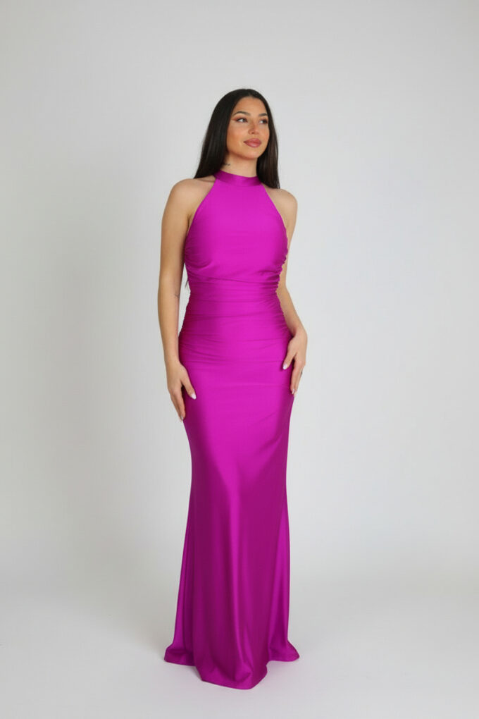 Vestido Pliegues Cordón