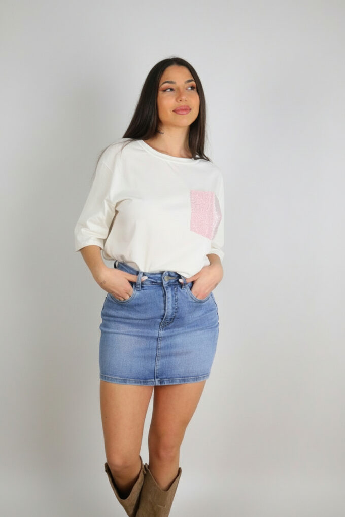 Camiseta Bolsillo Brillos