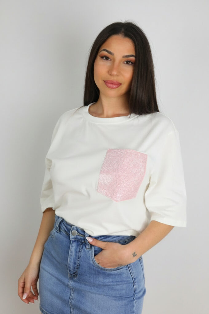 Camiseta Bolsillo Brillos