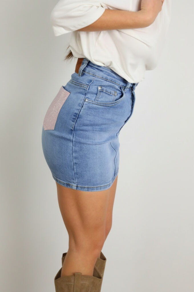 Falda Vaquera Brillos